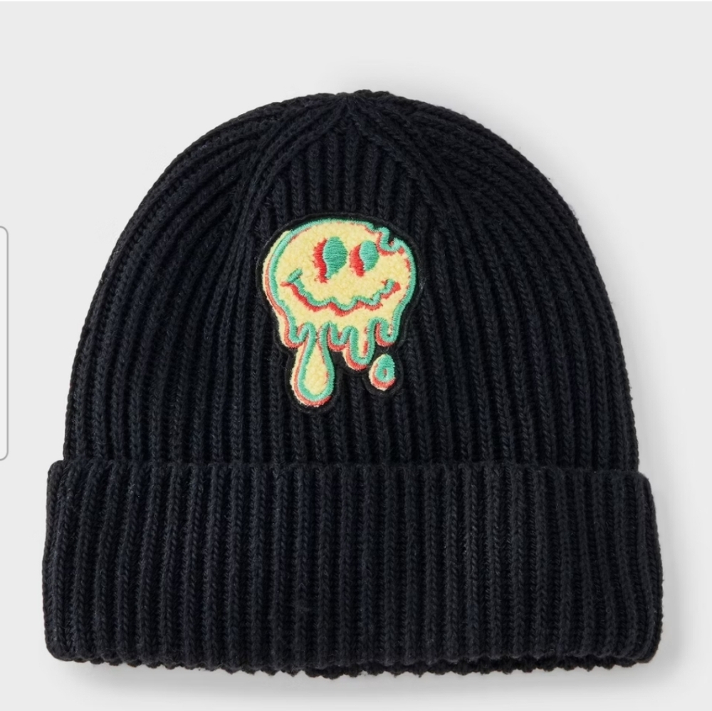Kids' Skull Patch Beanie Hat - art class Black OSFM